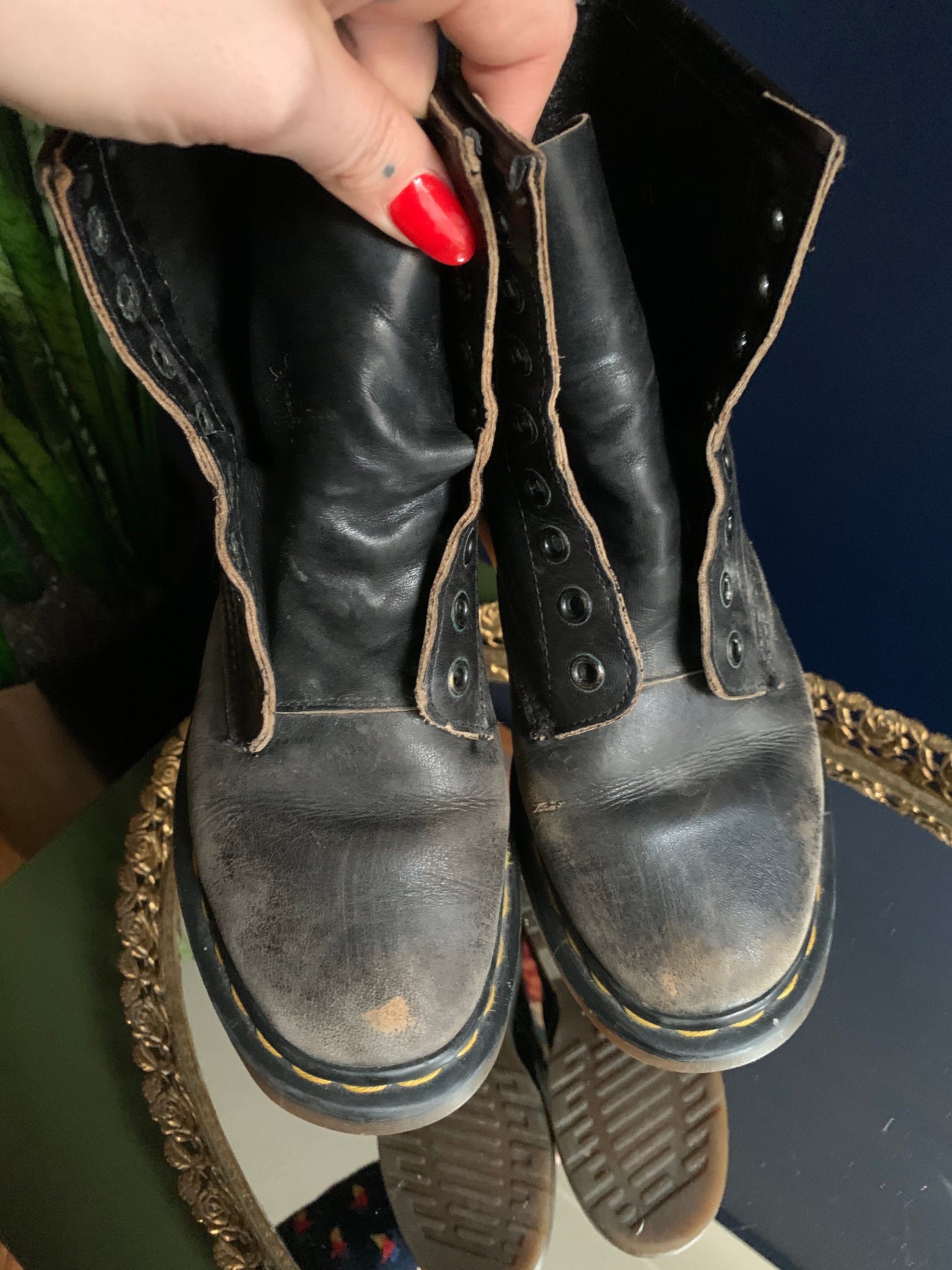 1980’s Original Dr. Martens Air Wair With Bouncing Soles Black With ...