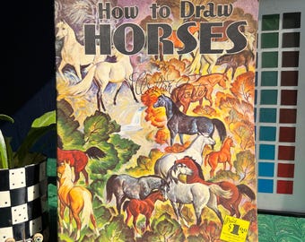 1950's “How To Draw Horses" Artist Reference Book by Walter Foster