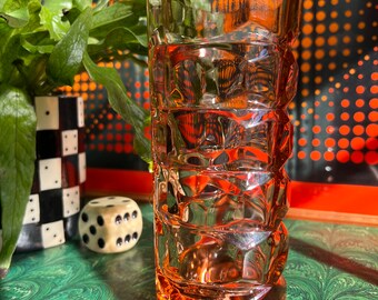 Vintage Pink Glass Vessel by Luminarc France