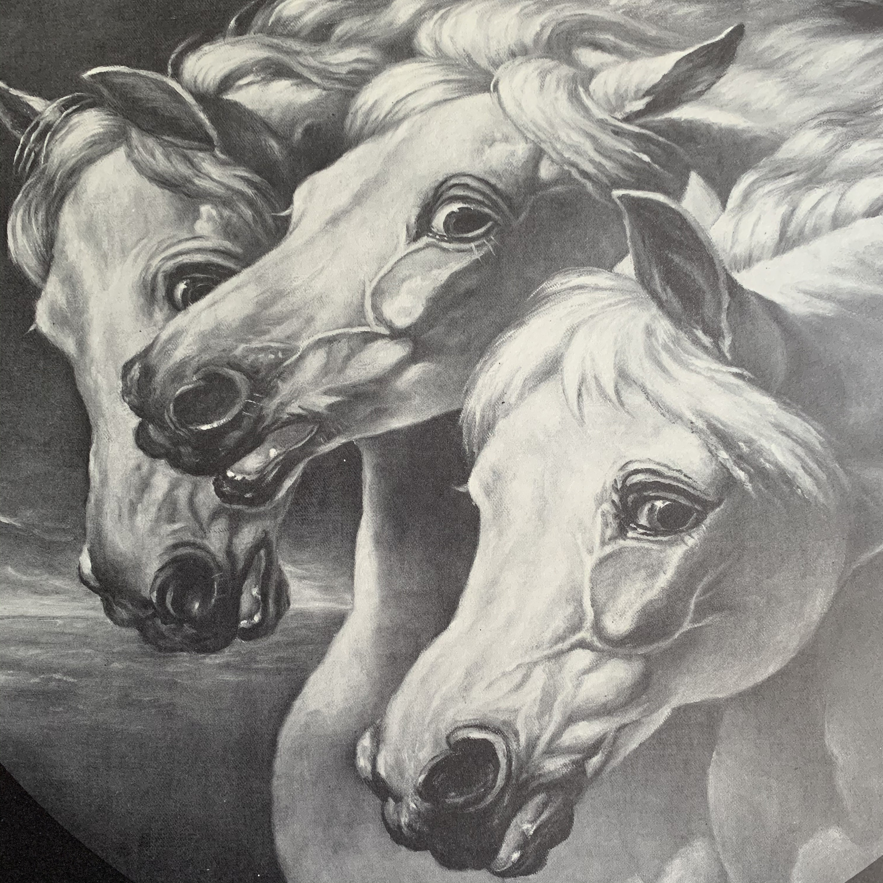 Vintage Pharaoh's Horses Three Horses In A Storm Print