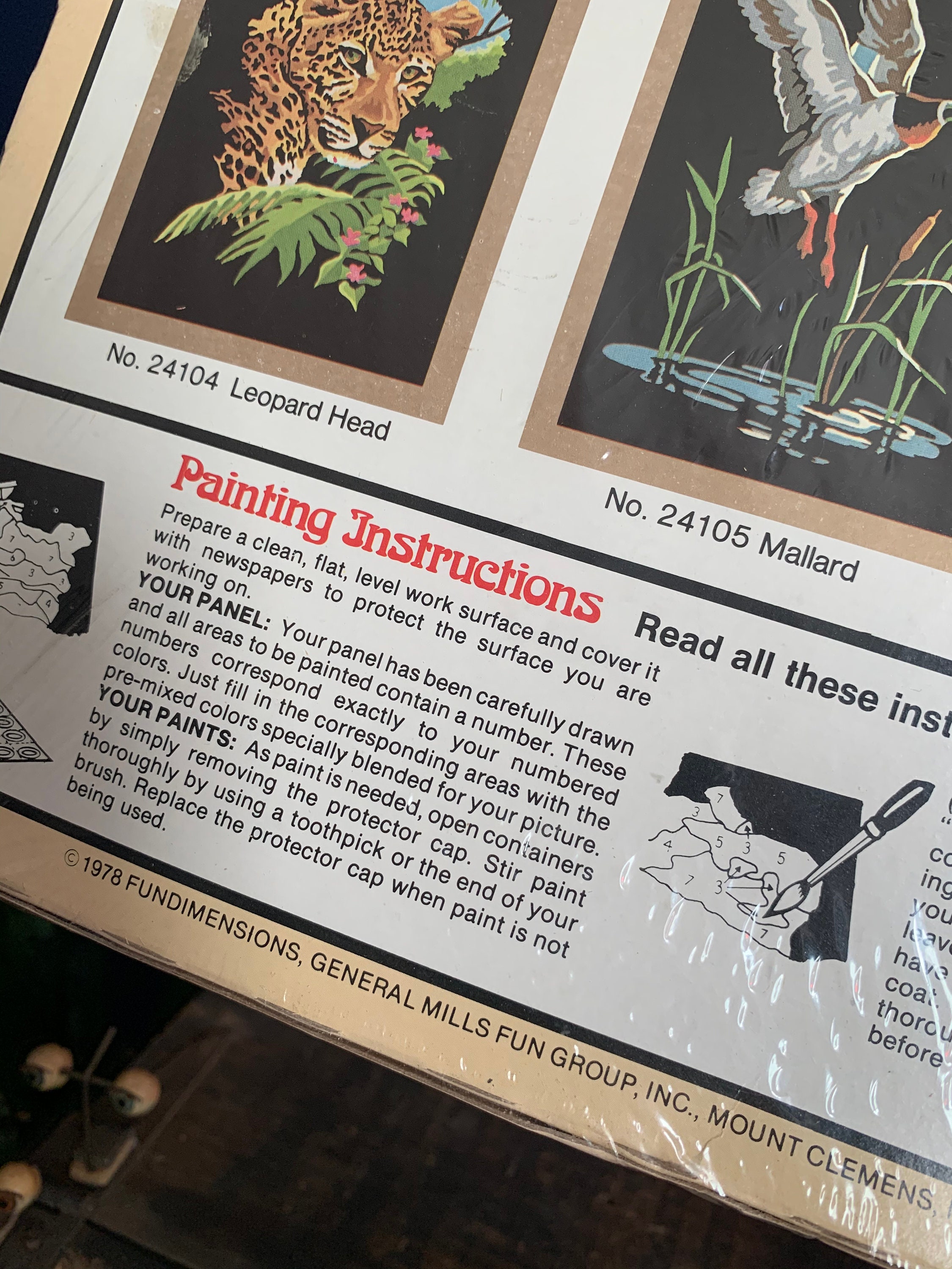 Vintage Craft Master Velvet Paint By Number Kit, Mallard