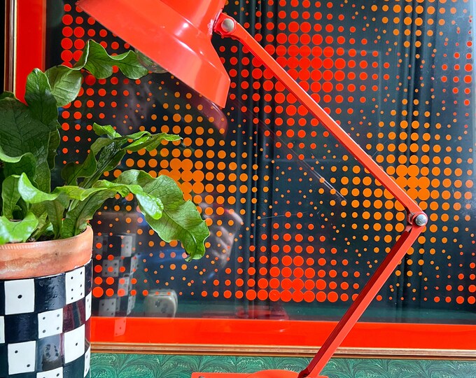 Vintage 1960s Orange Desk Lamp by James Monroe for Tensor Etsy