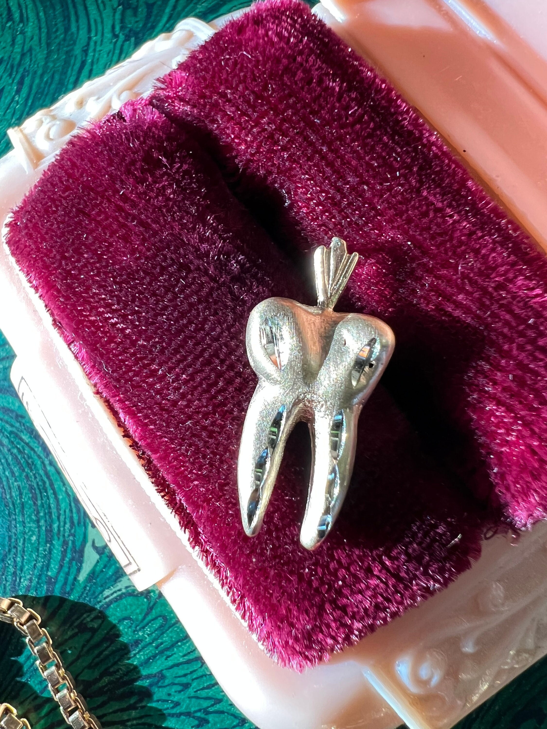 Vintage 14k Yellow Gold Tooth Charm by Michael Anthony