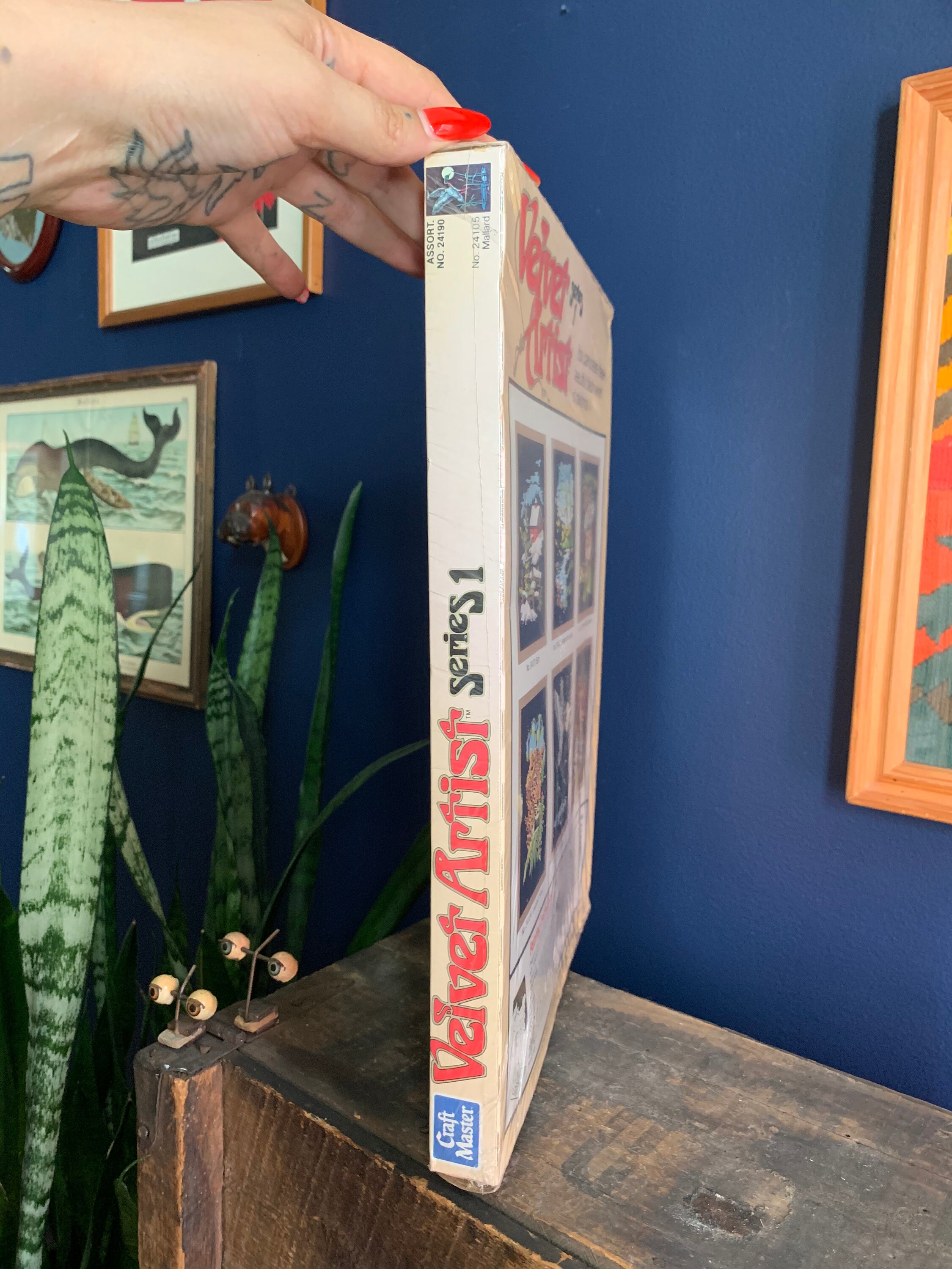 Vintage Craft Master Velvet Paint By Number Kit, Mallard