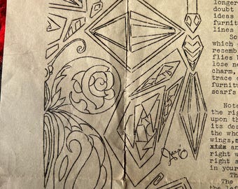 Art Deco Modernistic Butterly Designs Pattern Sheet