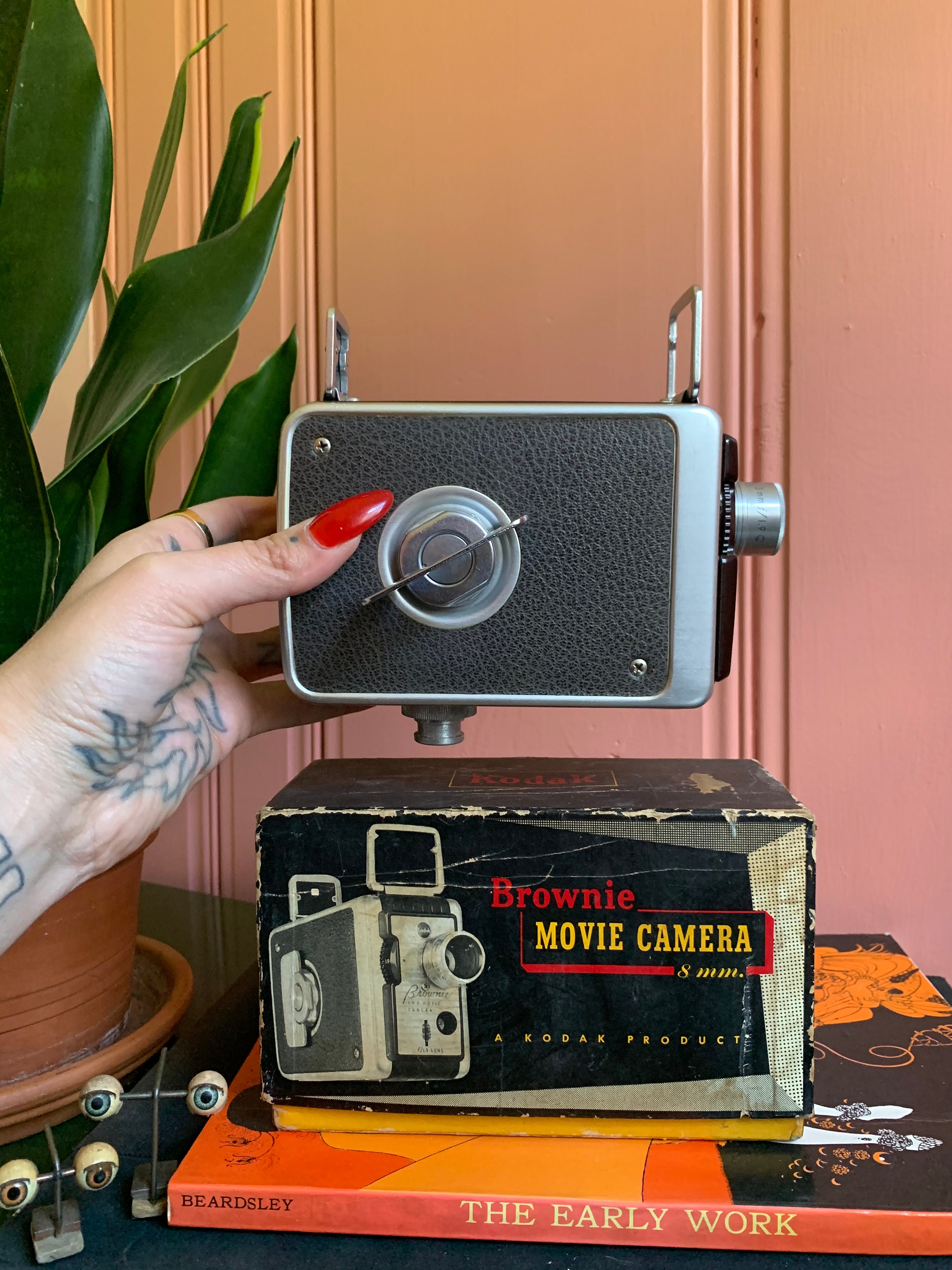 Kodak Brownie 8mm Movie Camera With Original Box And Manuals