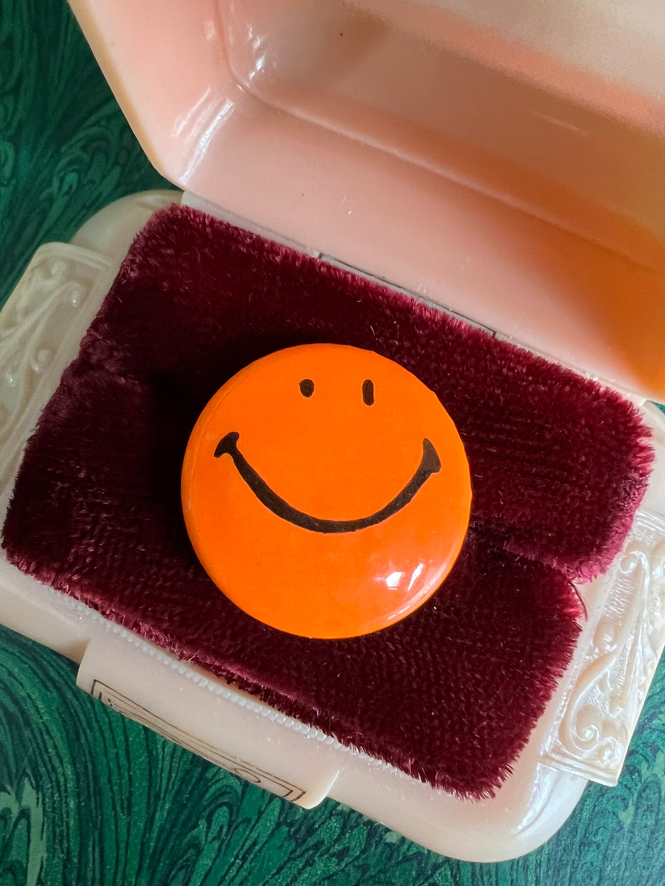 Pair of Vintage Smiley Face Buttons