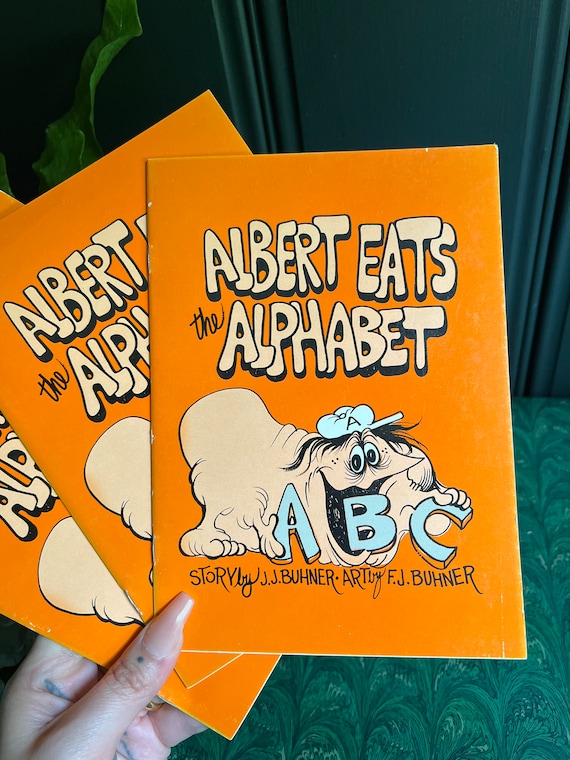 Wacky Vintage "Albert Eats The Alphabet" ABC Book by Buhner & Buhner