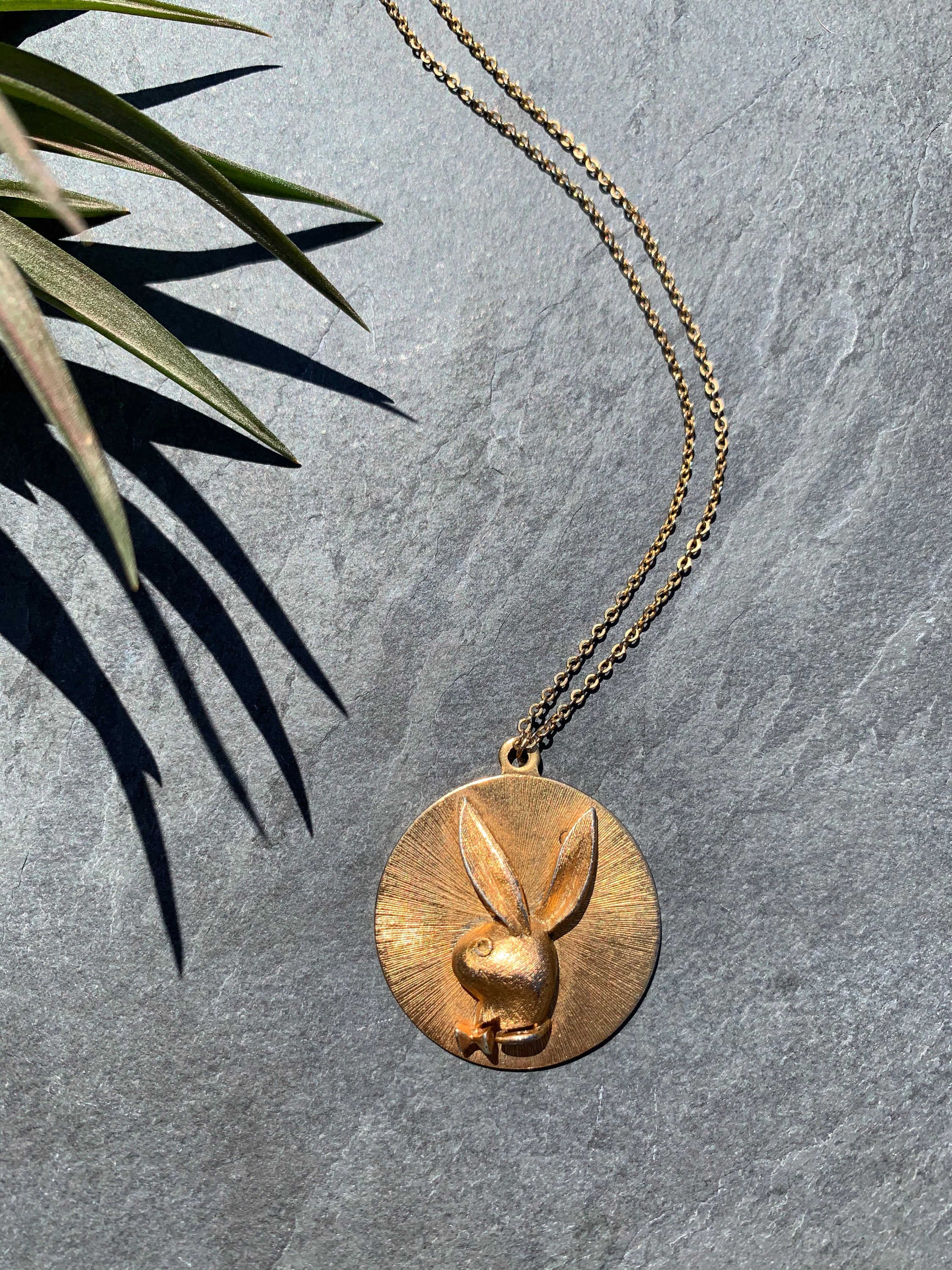 Large Vintage Playboy Medallion Charm 