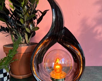 1980's Ceramic "Flame" Lamp