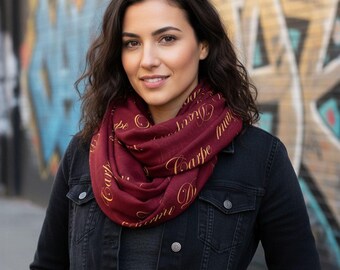 Szalik Infinity Carpe Diem Chiffon: Lekki szalik w kształcie koła