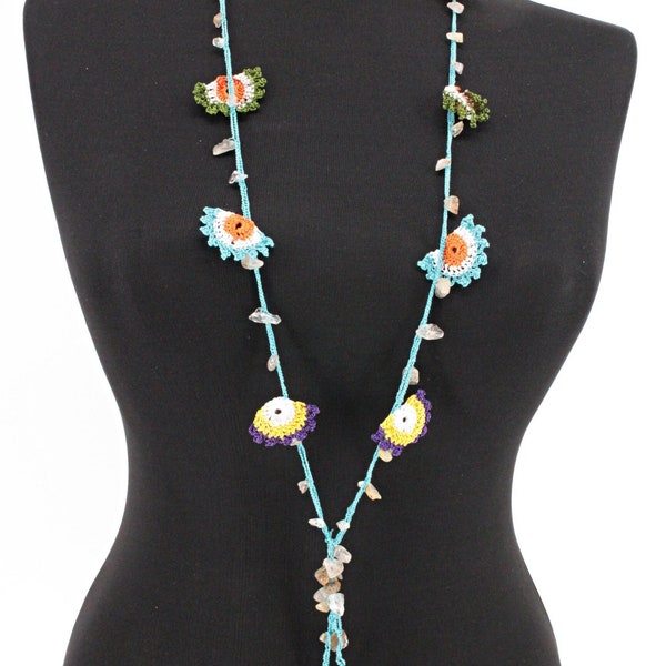 Needle Lace Necklace Etsy