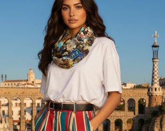 Szalik artystyczny Salvadora Dali: szalik z szyfonu w kształcie nieskończoności