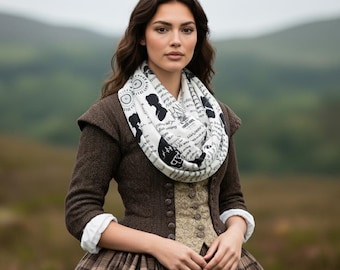 Outlander Infinity Scarf: Jedwabisty, miękki szalik w kształcie koła