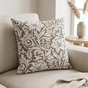 Fodera per cuscino in stile William Morris, federa per cuscino decorativo con volute floreali, cuscino botanico, 42 x 42 cm, decorazione Arts and Crafts, accento ornamentale