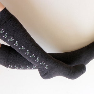 Brown Knee High Boot Socks, Knee Socks, Leg warmers, Winter Socks image 1