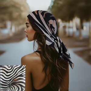 Zebra Muster Baumwolle Bandana Schal: Boho Haarschmuck