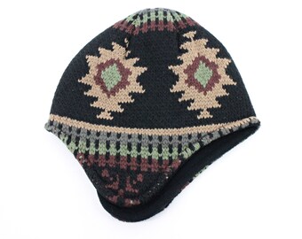 Black Knit Hat / Unisex Women Men Knit Hat / Wool Blend Hat / Winter Fashion Accessories