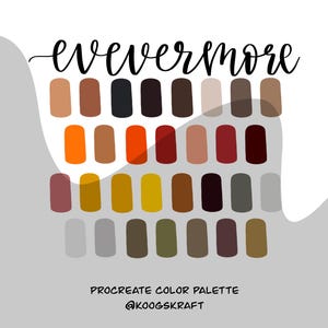 Evermore Taylor's Version Procreate Color Palette