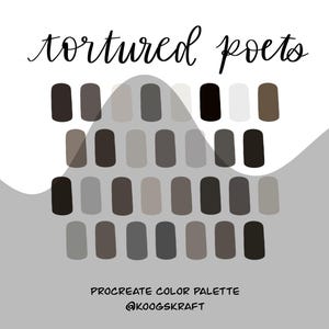 The Tortured Poets Department Taylor&#39;s Version Procreate Color Palette