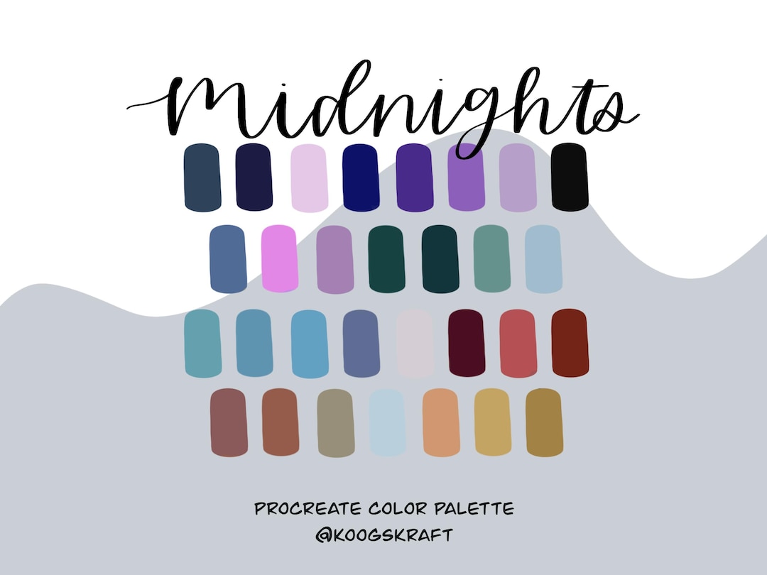 Midnights Taylor's Version Procreate Color Palette - Etsy