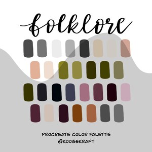 Folklore Taylor's Version Procreate Color Palette