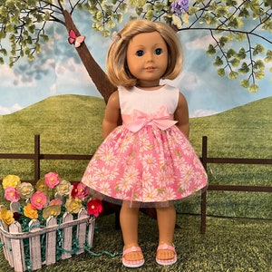 Easter/Spring/Summer doll dress, 18 inch doll dress, fits American Girl and similar 18 inch doll