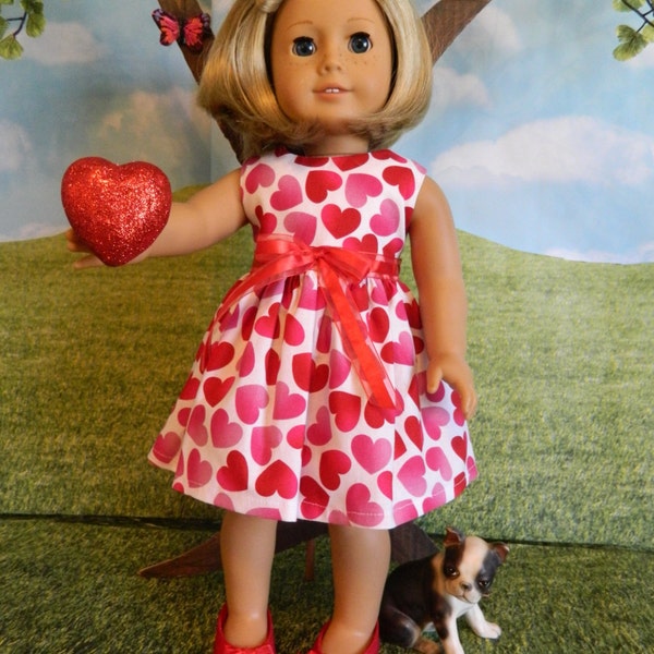 American Girl Valentine's Day dress American girl doll clothes