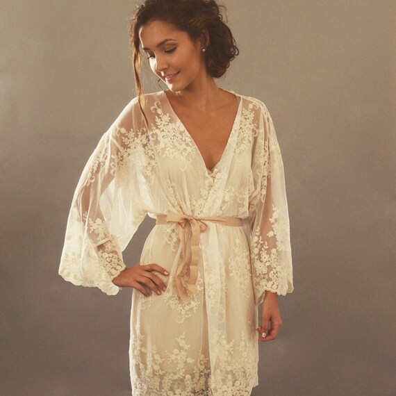 lace dressing gown
