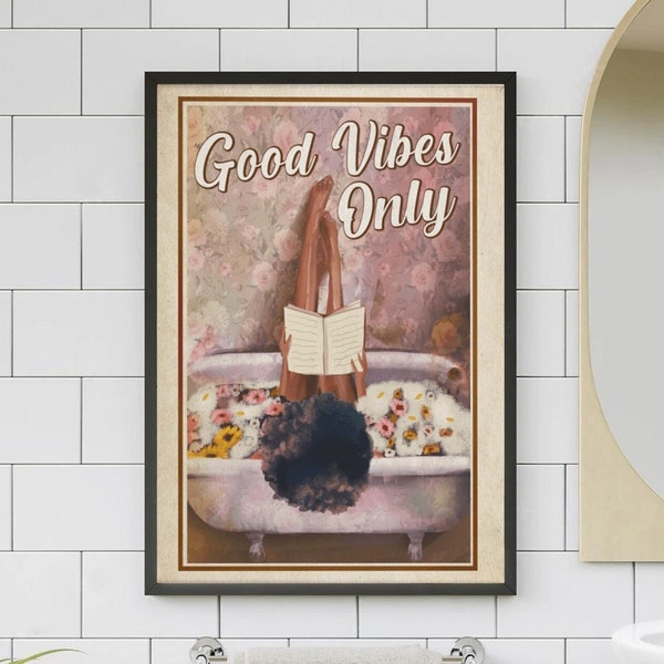 Black Girl Bathroom Etsy