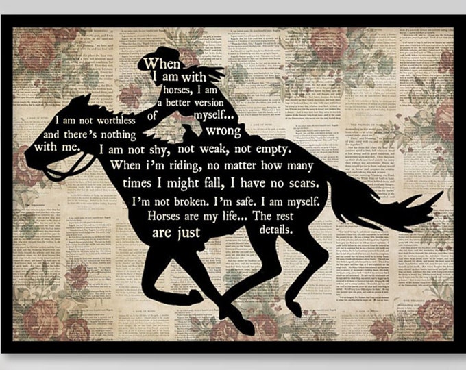Cowgirl Riding Horse Art, When I Am With Horse I Am A Better Version, Vintage Cowgirl Poster, Horse Riding Cowgirl, Princess Cowgirl Poster