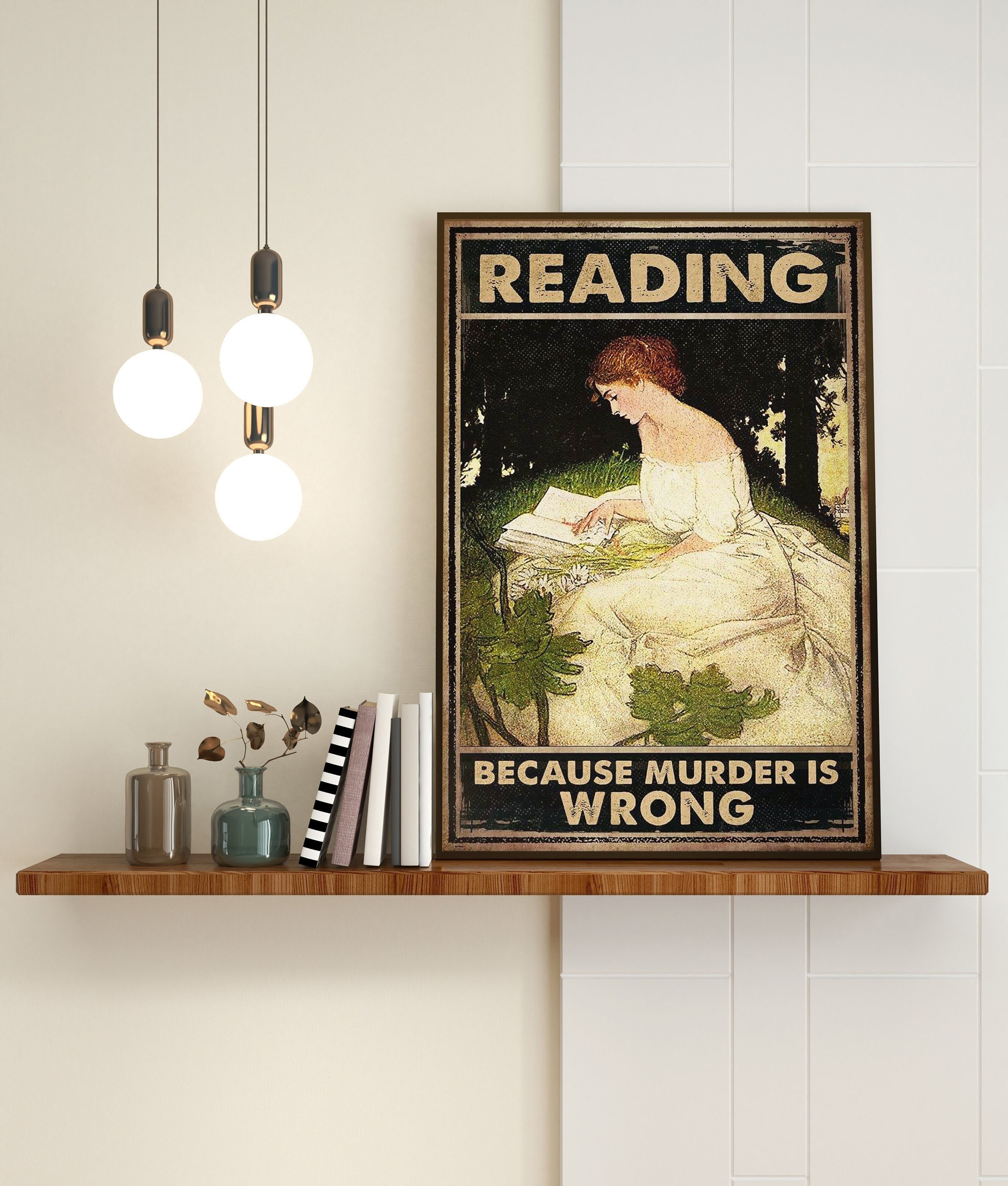 Baking Murder Is Wrong Custom Poster, Funny Kitchen Decor - Wander