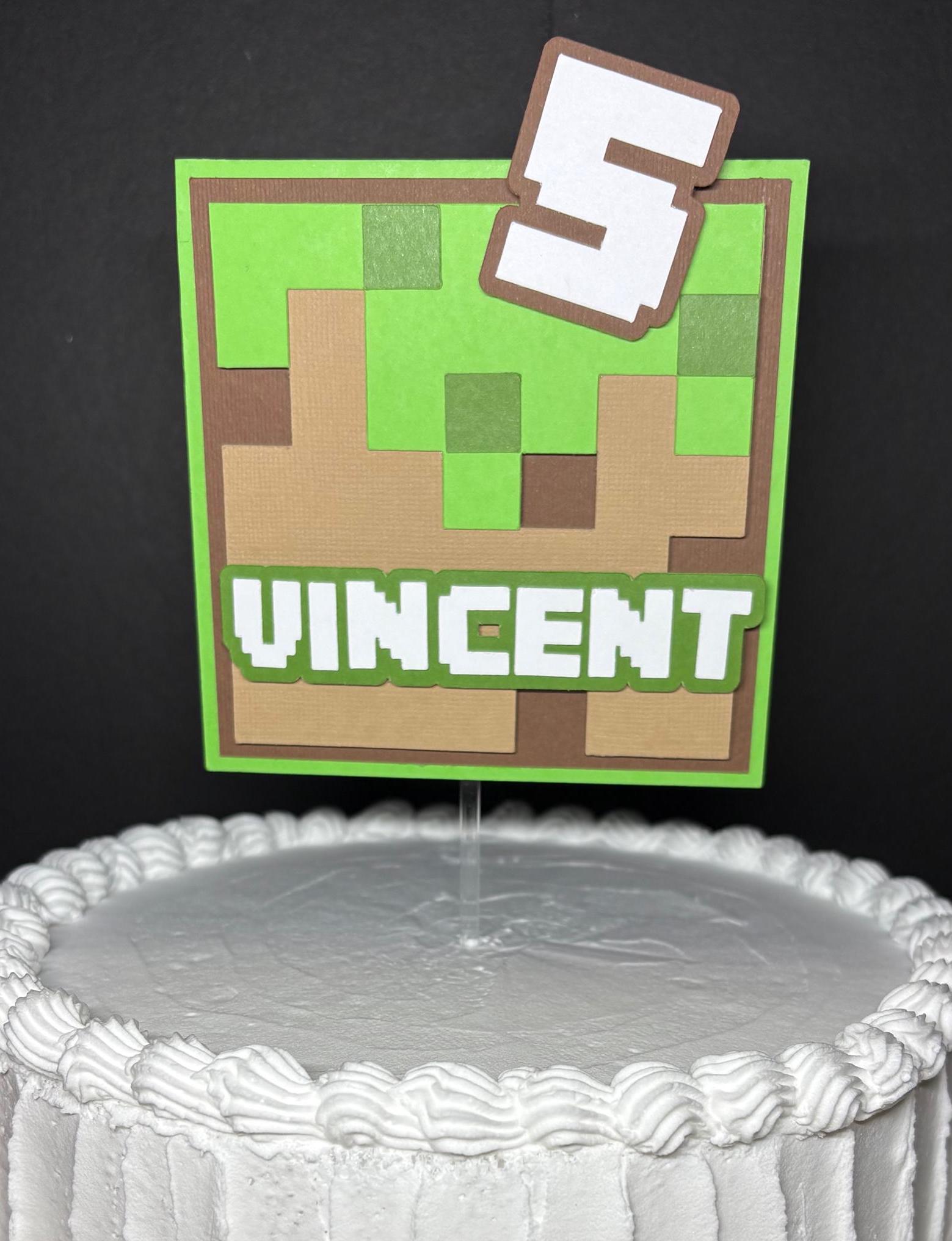 Made-to-Order Minecraft Cake Topper