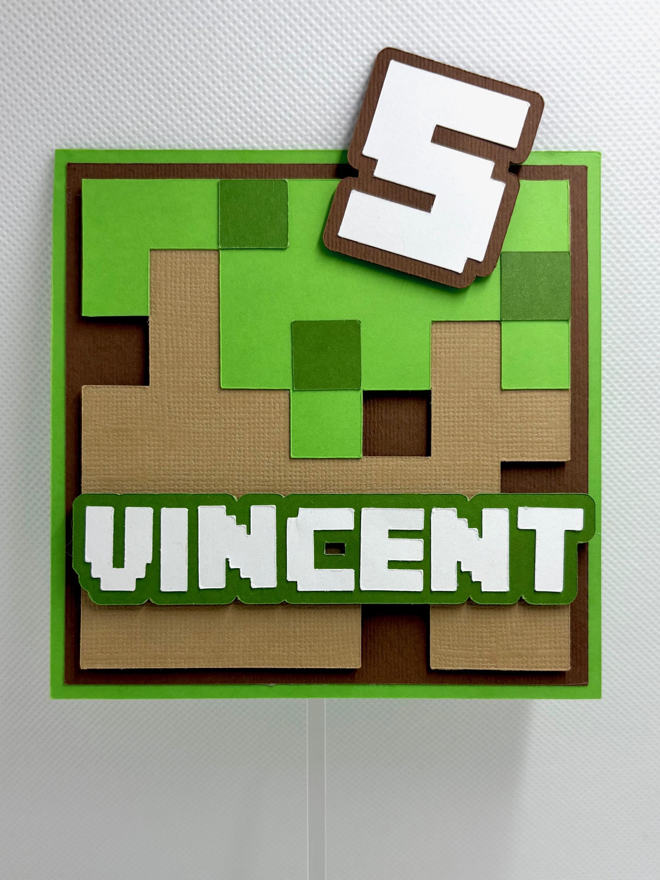 Made-to-Order Minecraft Cake Topper