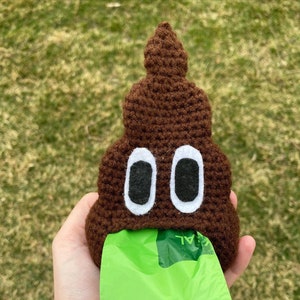 Poop Emoji Poop Bag Dispenser Crochet Pattern