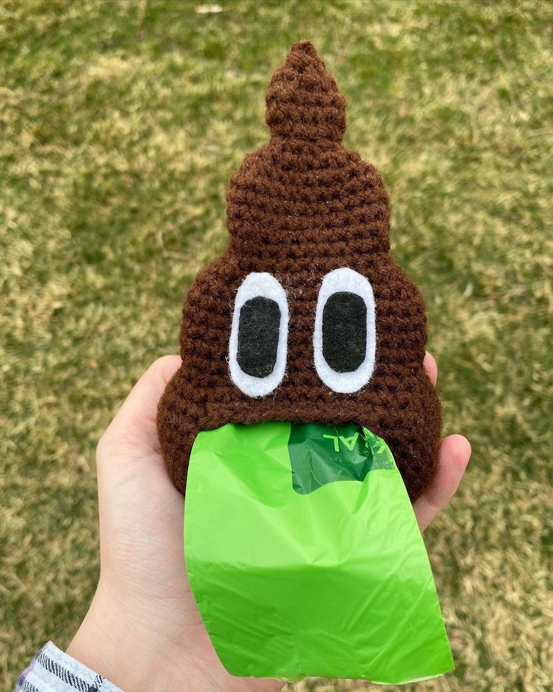 Poop Emoji Poop Bag Dispenser Crochet Pattern Etsy