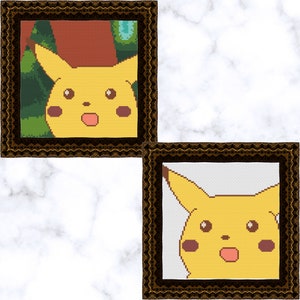 Surprised Pikachu Cross Stitch Pattern BUNDLE