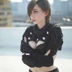 DAMs Deluxe Apocalypse Militant Shrug - One of a Kind Army Chic, Futuristic, Avant Garde, Sci-fi, Casually High Fashion, Custom ColorOptions