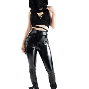 CAPRICIOUS Shroud Top - Convertible - Color Options - Flowy Strappy Hood Cowl Dust Mask Crop, Soft Comfy Bamboo Knit