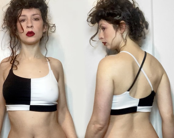 CONFLUENCE Tank Bralet Crop Top, Bamboo, Color Block, Layering Technology,  Color Options, Soft Bra, Custom Bralette 