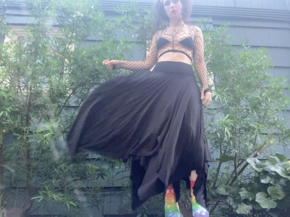 Colorful flowy maxi clearance skirt