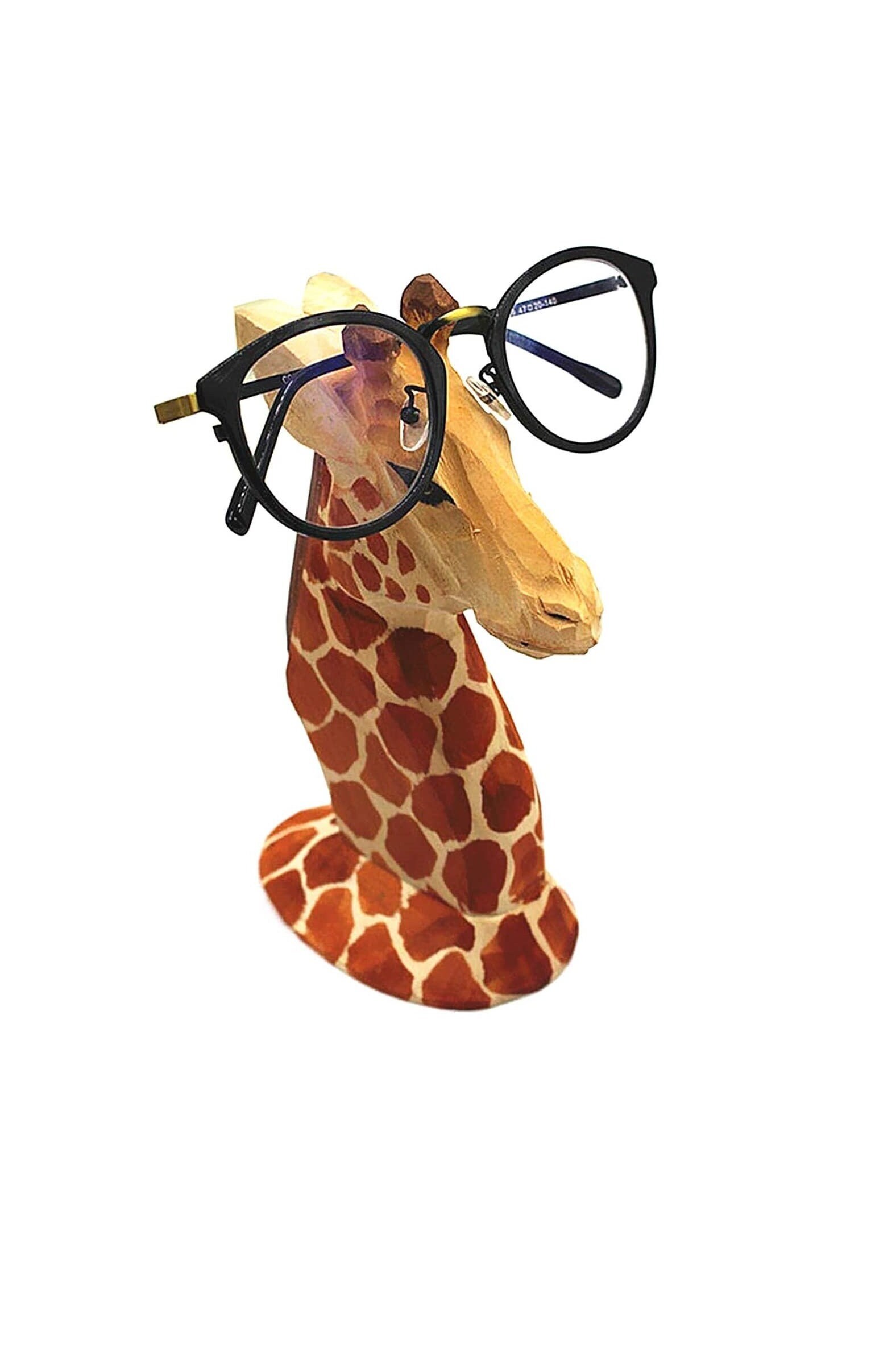 Best friend Anniversary Natural wood painted Giraffe glasses holder Accessoires Zonnebrillen & Eyewear Brillenstandaarden New hone Present Christmas Good luck Birthday Sorry 