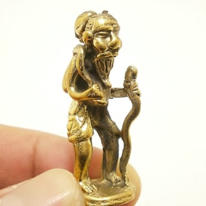 chuchok miniaturowy choochok tajski mosiężny prawdziwy amulet Budda wróg talizman błogosławiony na bogactwo szczęście sukces pieniądze bogaty Tajlandia miły prezent