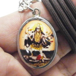 Kali Hindu Goddess Amulet Pendant - Life Protection Necklace