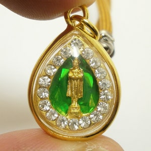 Lord Buddha Amulet: Thai Brass Pendant for Wednesday Born