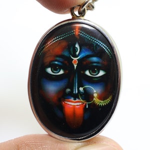 Kali Hindu Goddess Amulet: Protection Rope Necklace
