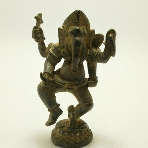 Dancing Ganesha Statue: Hindu God Amulet, Success & Luck