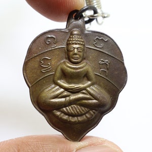 LP Lee Big Phra Bothijak béni 1957 2500 avant JC. Amulette de Wat Asokaram Lord Buddha Samadhi Bo Collier pendentif porte-bonheur magique thaïlandais