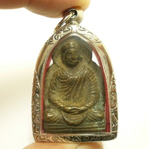 Antique 1940s Lord Buddha Phra Nirvana Samadhi blessing for Long Peaceful Life protection Thai beautiful amulet pendant Thailand Siam gift