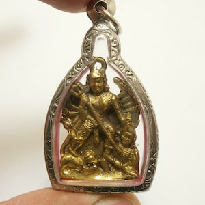 Maha Kali Goddess Amulet: Hindu Protection Pendant